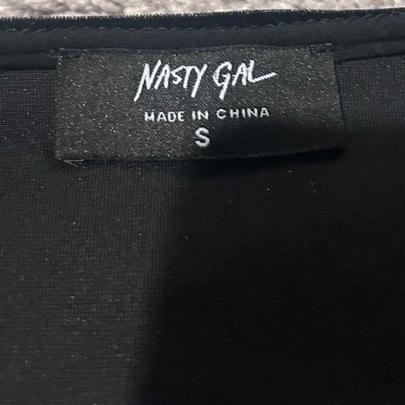 NASTY GAL velvet size small thong bodysuit - Picture 2 of 3